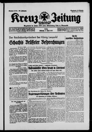 Kreuz-Zeitung vom 14.04.1937