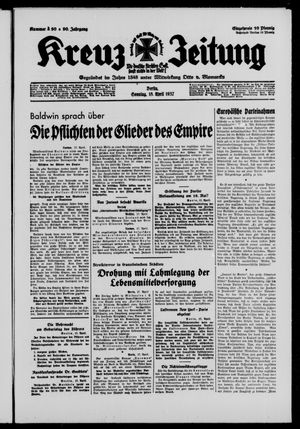 Kreuz-Zeitung vom 18.04.1937