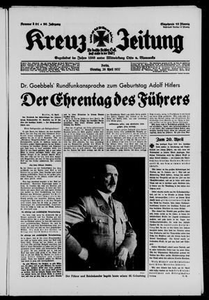 Kreuz-Zeitung vom 20.04.1937