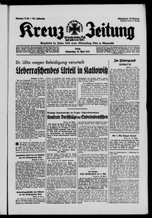 Kreuz-Zeitung on Apr 29, 1937