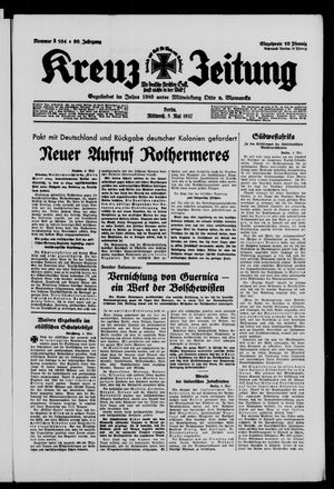 Kreuz-Zeitung vom 05.05.1937