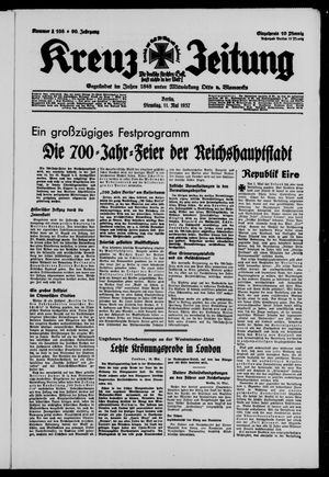 Kreuz-Zeitung vom 11.05.1937