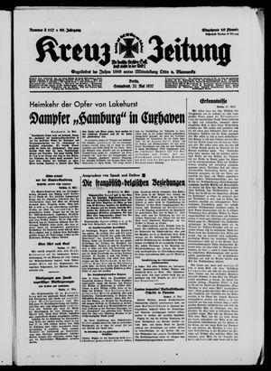 Kreuz-Zeitung vom 22.05.1937