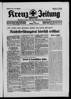 Kreuz-Zeitung vom 26.05.1937