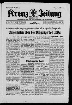 Kreuz-Zeitung vom 09.06.1937