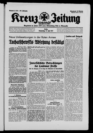 Kreuz-Zeitung vom 10.06.1937