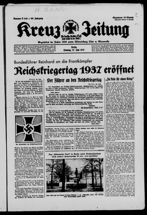 Kreuz-Zeitung vom 27.06.1937