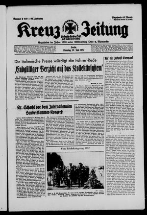 Kreuz-Zeitung vom 29.06.1937