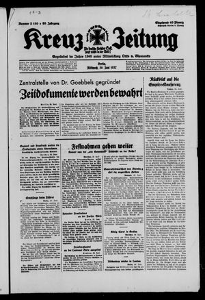 Kreuz-Zeitung vom 30.06.1937