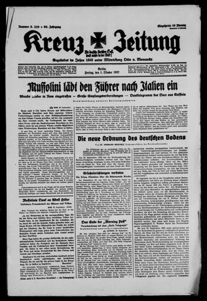 Kreuz-Zeitung vom 01.10.1937