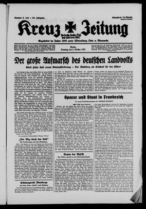 Kreuz-Zeitung vom 05.10.1937