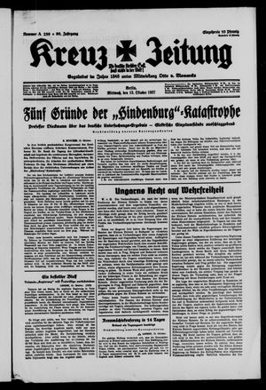 Kreuz-Zeitung vom 13.10.1937