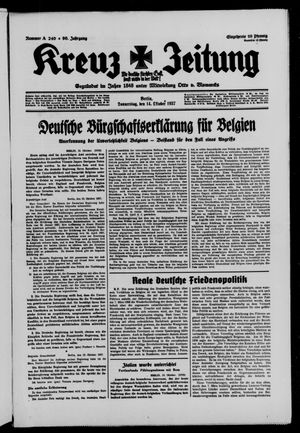 Kreuz-Zeitung vom 14.10.1937
