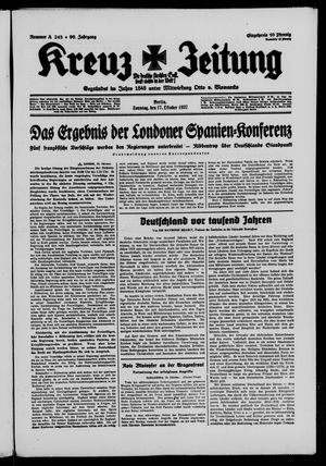 Kreuz-Zeitung vom 17.10.1937
