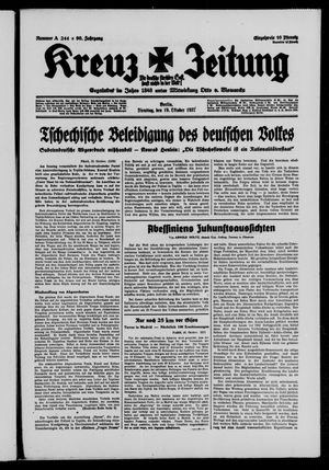 Kreuz-Zeitung vom 19.10.1937