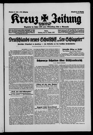Kreuz-Zeitung vom 31.10.1937