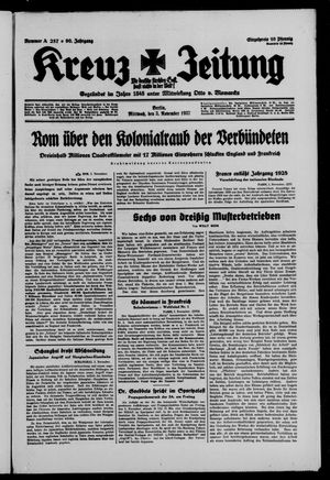 Kreuz-Zeitung vom 03.11.1937