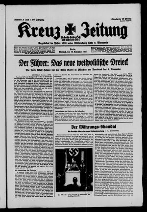 Kreuz-Zeitung vom 10.11.1937