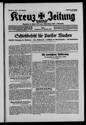 Kreuz-Zeitung vom 20.11.1937
