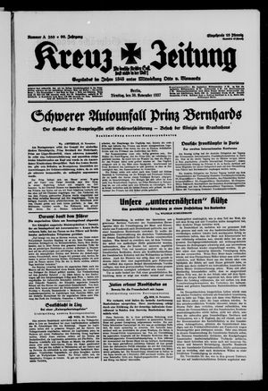 Kreuz-Zeitung vom 30.11.1937