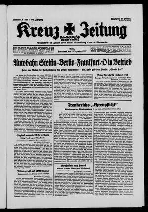 Kreuz-Zeitung on Dec 18, 1937