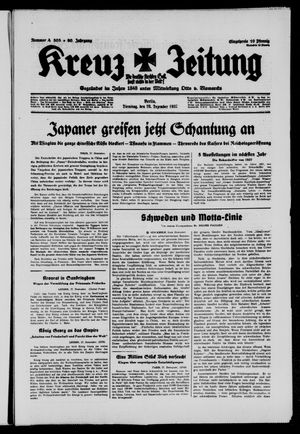 Kreuz-Zeitung vom 28.12.1937