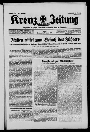 Kreuz-Zeitung vom 09.01.1938