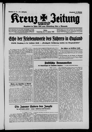 Kreuz-Zeitung vom 13.01.1938