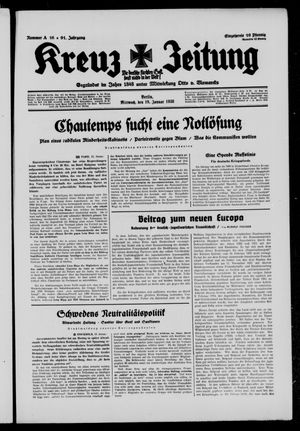 Kreuz-Zeitung vom 19.01.1938