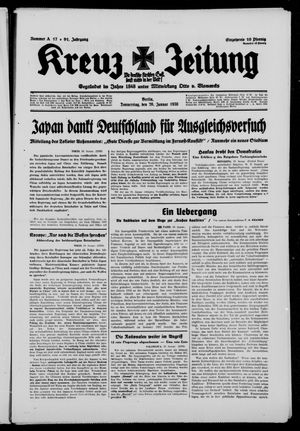 Kreuz-Zeitung vom 20.01.1938