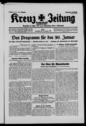 Kreuz-Zeitung vom 29.01.1938