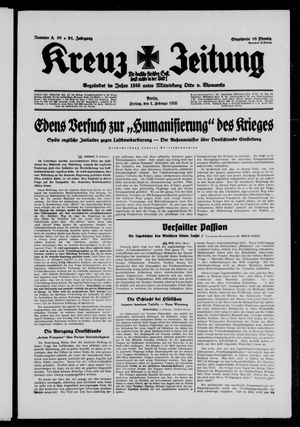 Kreuz-Zeitung vom 04.02.1938