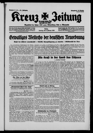 Kreuz-Zeitung vom 06.02.1938