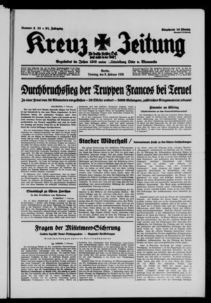Kreuz-Zeitung vom 08.02.1938