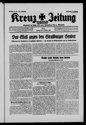 Kreuz-Zeitung vom 11.02.1938