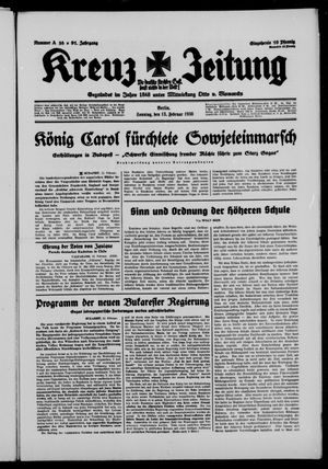 Kreuz-Zeitung vom 13.02.1938
