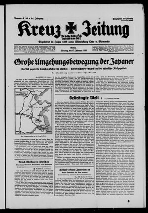 Kreuz-Zeitung vom 15.02.1938