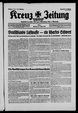 Kreuz-Zeitung vom 02.03.1938