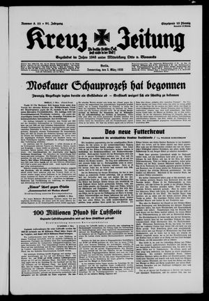 Kreuz-Zeitung vom 03.03.1938