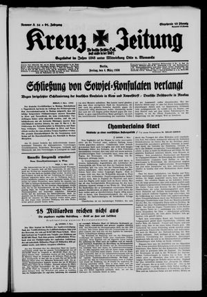 Kreuz-Zeitung vom 04.03.1938