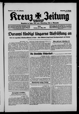 Kreuz-Zeitung vom 06.03.1938