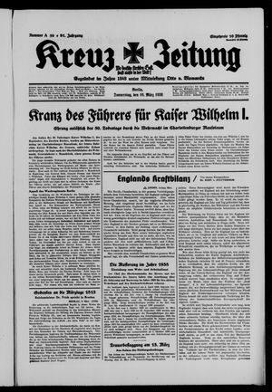 Kreuz-Zeitung vom 10.03.1938