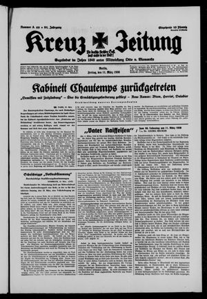 Kreuz-Zeitung vom 11.03.1938