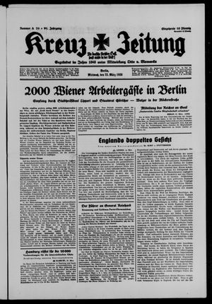 Kreuz-Zeitung vom 23.03.1938