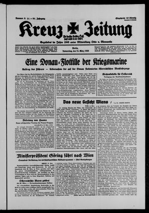 Kreuz-Zeitung on Mar 24, 1938