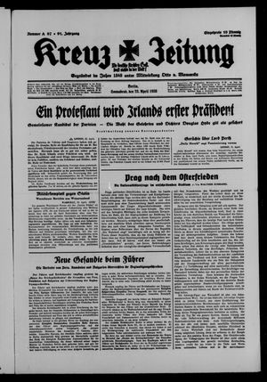 Kreuz-Zeitung vom 23.04.1938