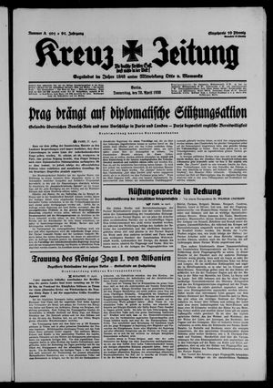 Kreuz-Zeitung vom 28.04.1938