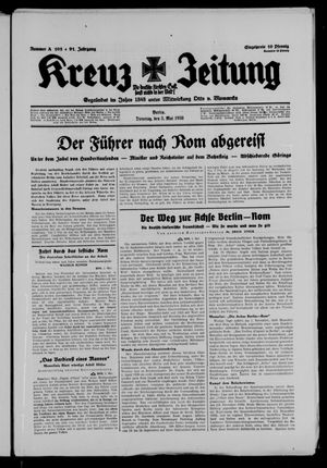 Kreuz-Zeitung vom 03.05.1938
