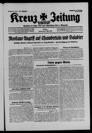 Kreuz-Zeitung vom 13.05.1938