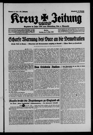 Kreuz-Zeitung vom 15.05.1938